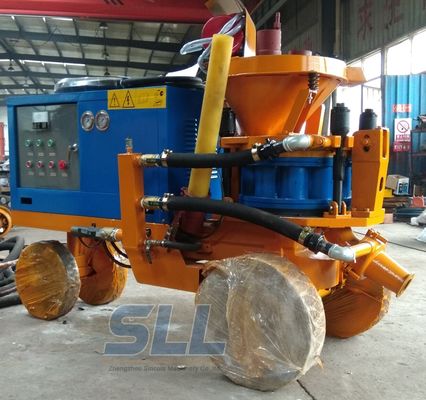 China Verbrauchs-Zement-Spray-Maschine der Luft-7-8m3/H, dauerhafte Beton mit Wasserüberschuss Shotcrete-Maschine fournisseur