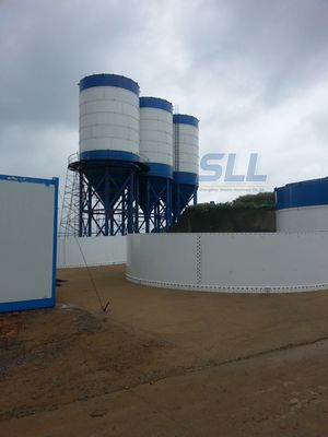 China Große Kapazität des Sincola-Zement-Speicher-Silo-100T mit kundengebundener Farbe fournisseur